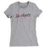 Los Angeles Overprint Women's T-Shirt-Heather Grey-Allegiant Goods Co. Vintage Sports Apparel