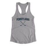 Pennsylvania Golf Women's Racerback Tank-Heather Grey-Allegiant Goods Co. Vintage Sports Apparel