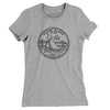 Rhode Island State Quarter Women's T-Shirt-Heather Grey-Allegiant Goods Co. Vintage Sports Apparel
