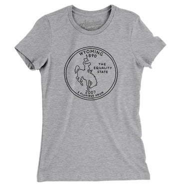 Wyoming State Quarter Women's T-Shirt-Allegiant Goods Co. Vintage Sports Apparel