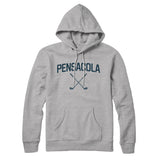 Pensacola Golf Hoodie-Heather Grey-Allegiant Goods Co. Vintage Sports Apparel