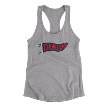 Cleveland Pennant Women's Racerback Tank-Allegiant Goods Co. Vintage Sports Apparel