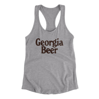 Georgia Beer Women's Racerback Tank-Heather Grey-Allegiant Goods Co. Vintage Sports Apparel