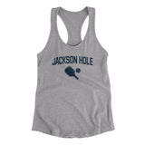 Jackson Hole Pickleball Women's Racerback Tank-Heather Grey-Allegiant Goods Co. Vintage Sports Apparel