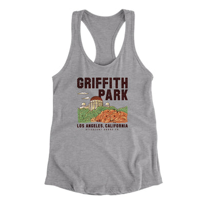 Griffith Park Women's Racerback Tank-Heather Grey-Allegiant Goods Co. Vintage Sports Apparel