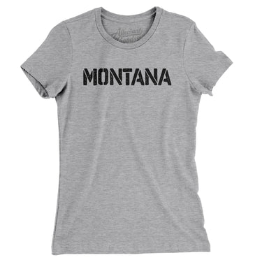 Montana Military Stencil Women's T-Shirt-Allegiant Goods Co. Vintage Sports Apparel