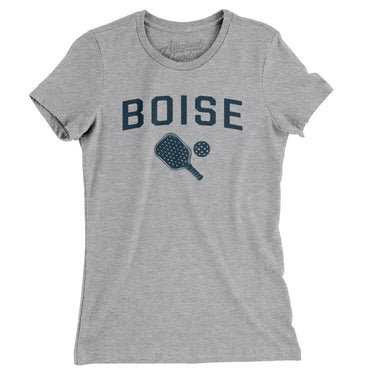 Boise Pickleball Women's T-Shirt-Heather Grey-Allegiant Goods Co. Vintage Sports Apparel