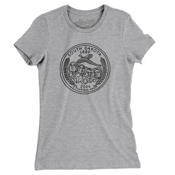 South Dakota State Quarter Women's T-Shirt-Allegiant Goods Co. Vintage Sports Apparel