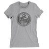 South Dakota State Quarter Women's T-Shirt-Heather Grey-Allegiant Goods Co. Vintage Sports Apparel