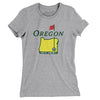 Oregon Golf Women's T-Shirt-Heather Grey-Allegiant Goods Co. Vintage Sports Apparel