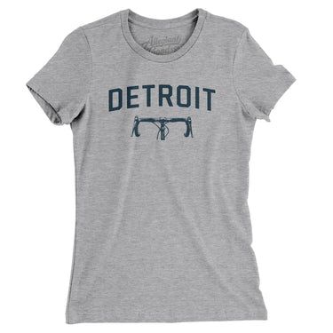 Detroit Cycling Women's T-Shirt-Heather Grey-Allegiant Goods Co. Vintage Sports Apparel