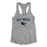 Key West Pickleball Women's Racerback Tank-Heather Grey-Allegiant Goods Co. Vintage Sports Apparel