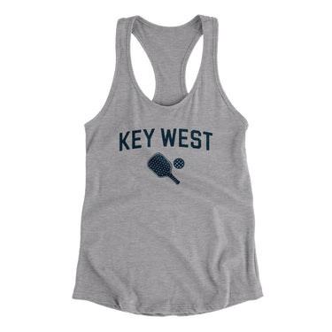 Key West Pickleball Women's Racerback Tank-Heather Grey-Allegiant Goods Co. Vintage Sports Apparel
