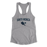 Santa Monica Pickleball Women's Racerback Tank-Heather Grey-Allegiant Goods Co. Vintage Sports Apparel