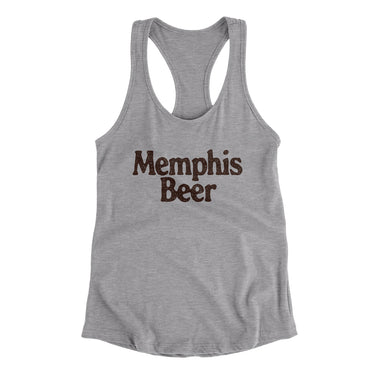 Memphis Beer Women's Racerback Tank-Heather Grey-Allegiant Goods Co. Vintage Sports Apparel