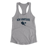 New Hampshire Pickleball Women's Racerback Tank-Heather Grey-Allegiant Goods Co. Vintage Sports Apparel