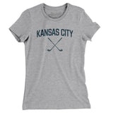 Kansas City Golf Women's T-Shirt-Heather Grey-Allegiant Goods Co. Vintage Sports Apparel