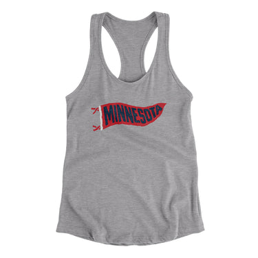 Minnesota Pennant Women's Racerback Tank-Allegiant Goods Co. Vintage Sports Apparel