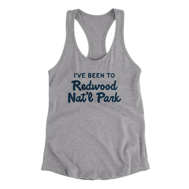 I've Been To Redwood National Park Women's Racerback Tank-Heather Grey-Allegiant Goods Co. Vintage Sports Apparel