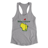 Wisconsin Golf Women's Racerback Tank-Heather Grey-Allegiant Goods Co. Vintage Sports Apparel