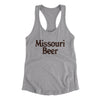 Missouri Beer Women's Racerback Tank-Heather Grey-Allegiant Goods Co. Vintage Sports Apparel