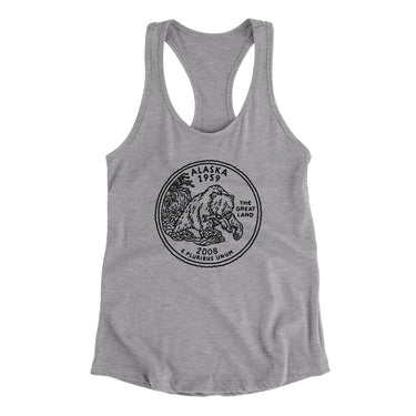 Alaska State Quarter Women's Racerback Tank-Allegiant Goods Co. Vintage Sports Apparel