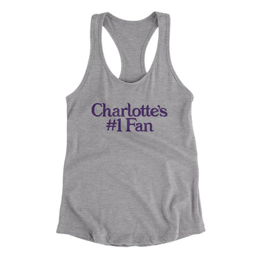 Charlotte's Number 1 Fan Women's Racerback Tank-Allegiant Goods Co. Vintage Sports Apparel