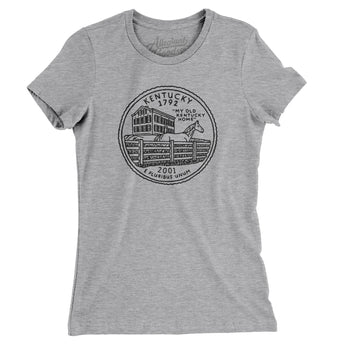 Kentucky State Quarter Women's T-Shirt-Allegiant Goods Co. Vintage Sports Apparel