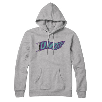 Charlotte Pennant Hoodie-Heather Grey-Allegiant Goods Co. Vintage Sports Apparel