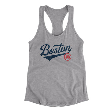 Boston Vintage Script Women's Racerback Tank-Allegiant Goods Co. Vintage Sports Apparel