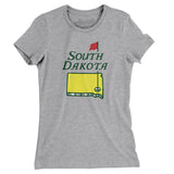 South Dakota Golf Women's T-Shirt-Heather Grey-Allegiant Goods Co. Vintage Sports Apparel