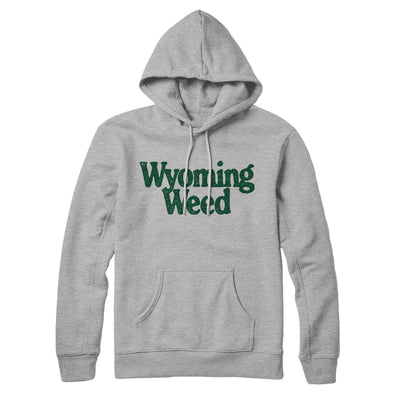 Wyoming Weed Hoodie-Heather Grey-Allegiant Goods Co. Vintage Sports Apparel