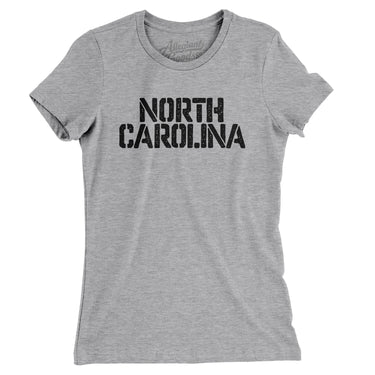 North Carolina Military Stencil Women's T-Shirt-Allegiant Goods Co. Vintage Sports Apparel
