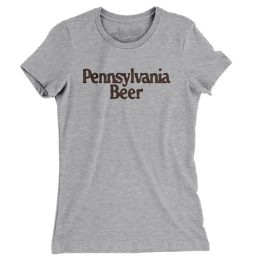 Pennsylvania Beer Women's T-Shirt-Heather Grey-Allegiant Goods Co. Vintage Sports Apparel