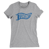 Toronto Pennant Women's T-Shirt-Heather Grey-Allegiant Goods Co. Vintage Sports Apparel
