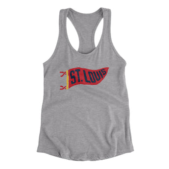 St Louis Pennant Women's Racerback Tank-Allegiant Goods Co. Vintage Sports Apparel