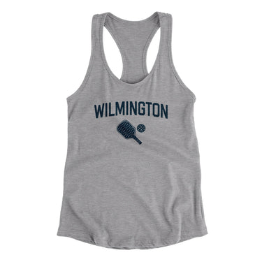 Wilmington Pickleball Women's Racerback Tank-Heather Grey-Allegiant Goods Co. Vintage Sports Apparel