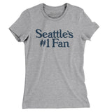 Seattle's Number 1 Fan Women's T-Shirt-Heather Grey-Allegiant Goods Co. Vintage Sports Apparel