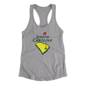 South Carolina Golf Women's Racerback Tank-Heather Grey-Allegiant Goods Co. Vintage Sports Apparel