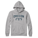 Oregon Cycling Hoodie-Heather Grey-Allegiant Goods Co. Vintage Sports Apparel