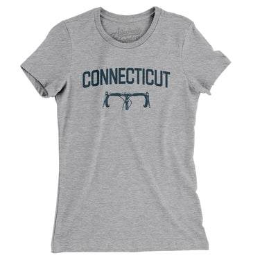 Connecticut Cycling Women's T-Shirt-Heather Grey-Allegiant Goods Co. Vintage Sports Apparel