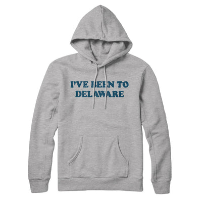 I've Been To Delaware Hoodie-Heather Grey-Allegiant Goods Co. Vintage Sports Apparel