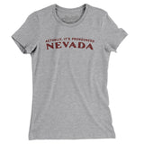 Actually It's Pronounced Nevada Women's T-Shirt-Heather Grey-Allegiant Goods Co. Vintage Sports Apparel