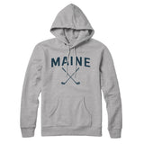 Maine Golf Hoodie-Heather Grey-Allegiant Goods Co. Vintage Sports Apparel