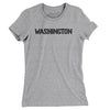 Washington Military Stencil Women's T-Shirt-Heather Grey-Allegiant Goods Co. Vintage Sports Apparel
