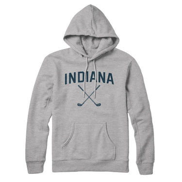 Indiana Golf Hoodie-Heather Grey-Allegiant Goods Co. Vintage Sports Apparel