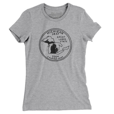 Michigan State Quarter Women's T-Shirt-Allegiant Goods Co. Vintage Sports Apparel