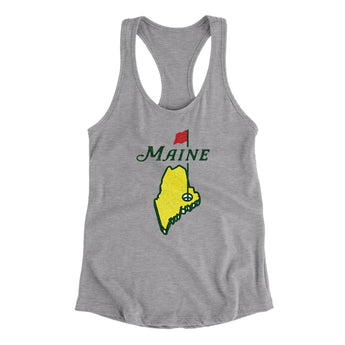 Maine Golf Women's Racerback Tank-Allegiant Goods Co. Vintage Sports Apparel