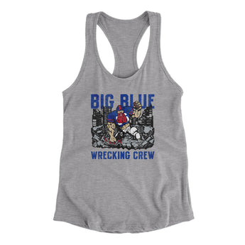 Big Blue Wrecking Crew Women's Racerback Tank-Allegiant Goods Co. Vintage Sports Apparel