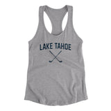 Lake Tahoe Golf Women's Racerback Tank-Heather Grey-Allegiant Goods Co. Vintage Sports Apparel